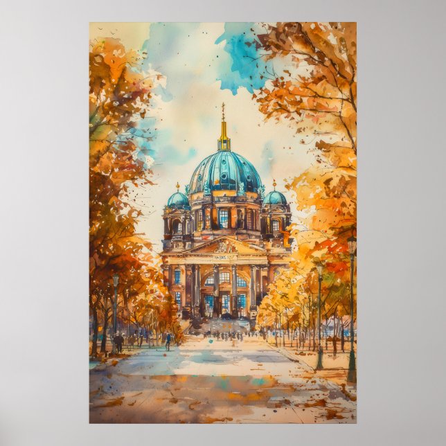 Berlin Akvarell 2 Poster (Framsidan)