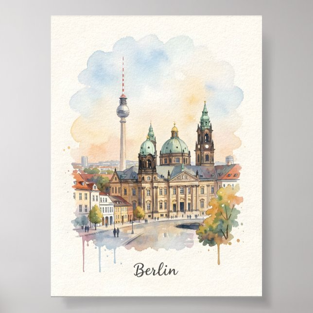 Berlin akvarellkonst poster (Framsidan)