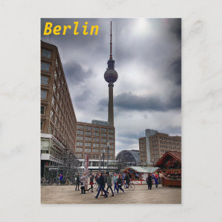 Berlin Alexanderplatz Fernsehturm Postcard Vykort