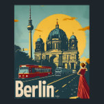 Berlin Art Deco Poster<br><div class="desc">"Transport dig till den gyllene eran med Berlins Art Deco-glamor med vår Vintage Wall Art. Detta exquisite biet fångar kärnan i de kommande 20 århundradena, visar upp ikoniska landmärken som är adorerade med komplicerade Art Deco-detaljer. Blandningen av fet linjer och geometriskt mönster betalar att man hyllar stadens rik och kulturlivskraft....</div>