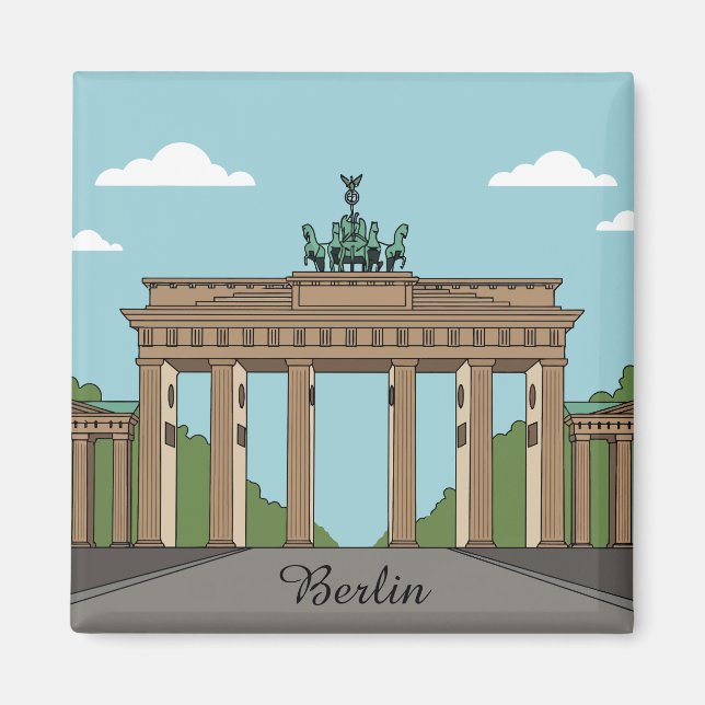 Berlin Brandenburg Gate – Classic City Landmark Magnet (Framsidan)