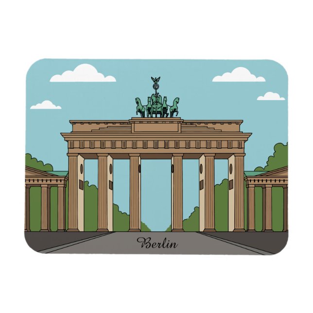 Berlin Brandenburg Gate – Classic City Landmark Magnet (Horisontell)