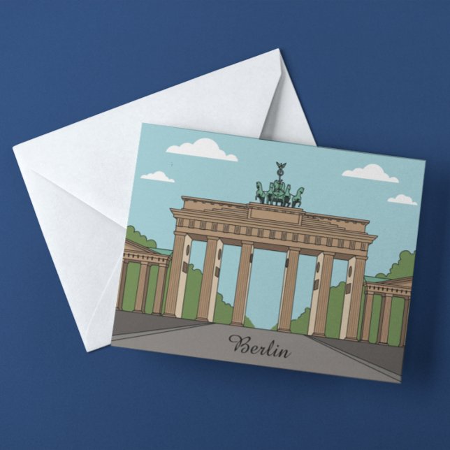 Berlin Brandenburg Gate – Classic City Landmark Vykort (Berlin Brandenburg Gate – Classic City Landmark Postcard)