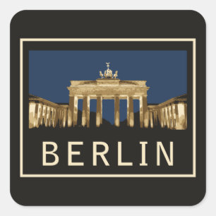Berlin Brandenburg grind Fyrkantigt Klistermärke