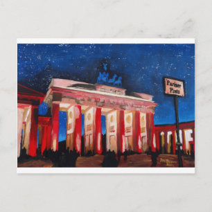 Berlin Brandenburg Grind med Paris Ställe vid Nigh Vykort
