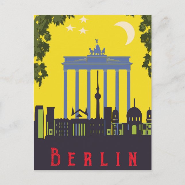 Berlin, Brandenburg grind, Tyskland Vykort (Framsida)