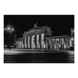 Berlin Brandenburger Tor bei Nacht Fototryck