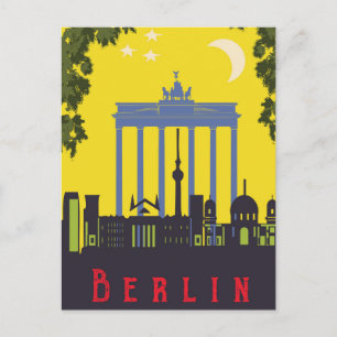 Berlin, brandenburgporten, Tyskland Vykort