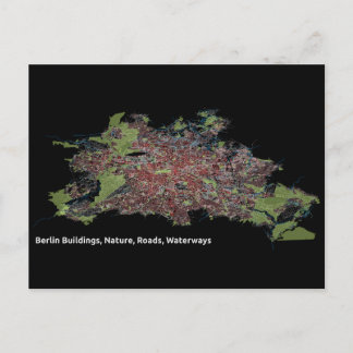 Berlin Byggnad, natur, vägar, vattenvägar - Skriv Vykort