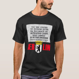 Berlin Checkpoint Charlie skylt T Shirt