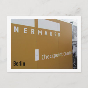 Berlin Checkpoint Charlie Vykort