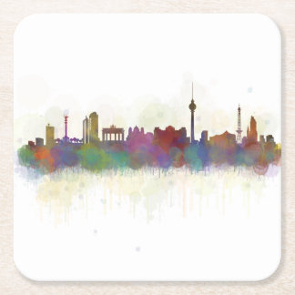 Berlin city Germany. Deutsche Skyline art v2 Underlägg Papper Kvadrat