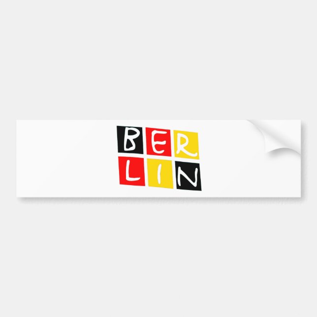 Berlin den tysklanda logotypen kvadrerar in bildekal (Framsidan)