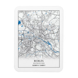 Berlin Deutschland Tyskland City Karta Travel Älsk Magnet