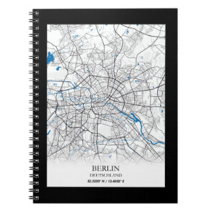 Berlin Deutschland Tysklandare City Karta Travel Anteckningsbok