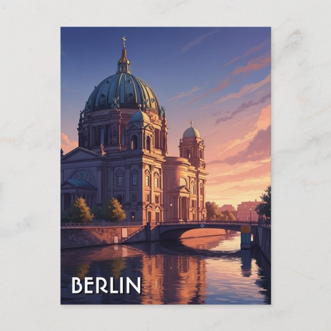 Berlin Dom Tyskland Resa Vykort (Framsida)