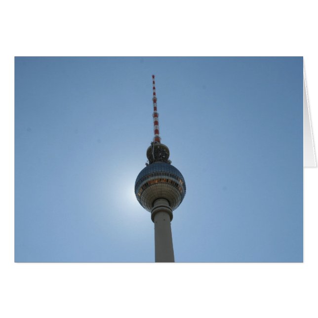 berlin fernsehturm hälsningskort (Framsidan Horizontal)