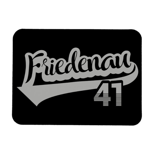 Berlin Friedenau 41 Classic City Number Magnet (Horisontell)