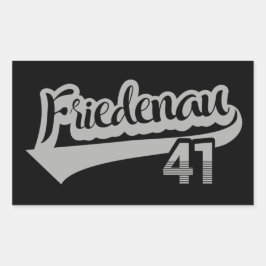 Berlin Friedenau 41 Classic City Number Rektangulärt Klistermärke