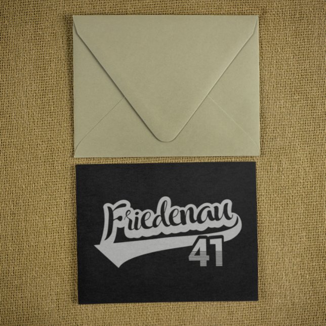 Berlin Friedenau 41 Classic City Number Vykort (Cool Berlin Friedenau 41 Kiez City Number Postcard)