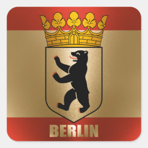 Berlin Fyrkantigt Klistermärke
