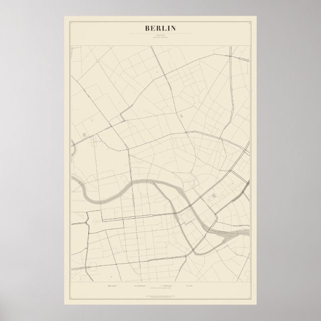 Berlin Gatukartaaffisch Poster (Framsidan)