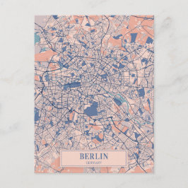 Berlin Germany Breezy City Map Travel Vykort