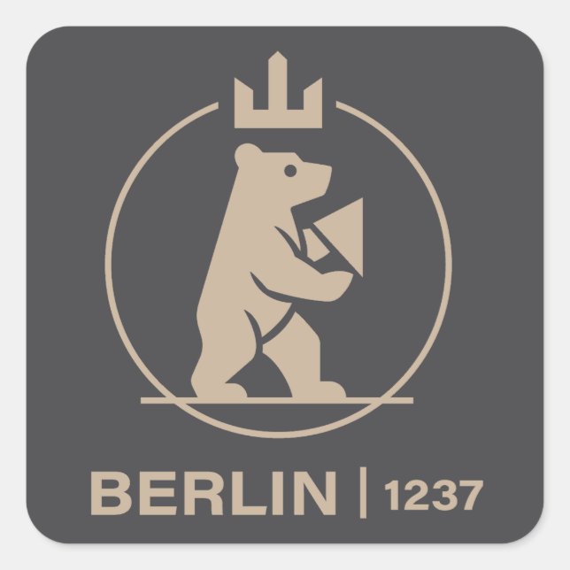 Berlin Germany Europe Fyrkantigt Klistermärke (Framsida)