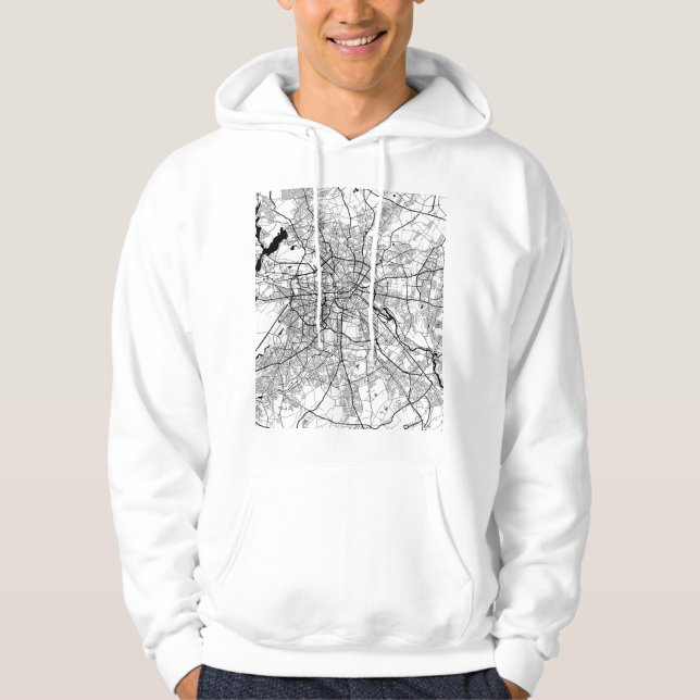 Berlin Germany Map Hoodie (Framsida)