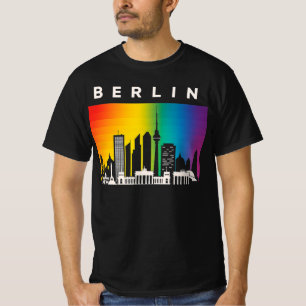 Berlin HBT regnbågsflagga   LGBTQIA Pride regnbåge T Shirt