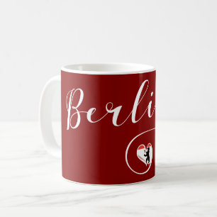 Berlin Heart Mugg, Tyskland Kaffemugg