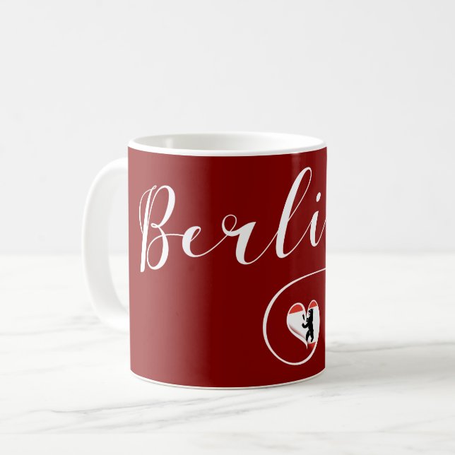 Berlin Heart Mugg, Tyskland Kaffemugg (Framsida vänster)