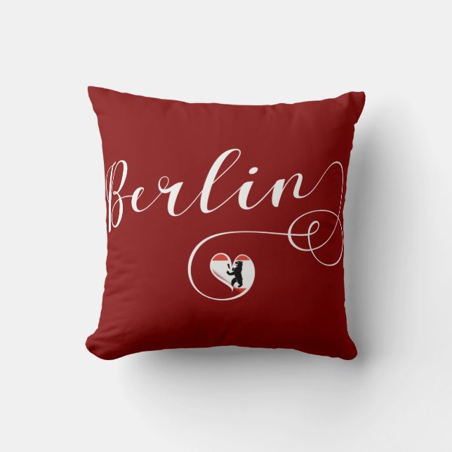 Berlin Heart Throw Cushion Kudde (Framsida)