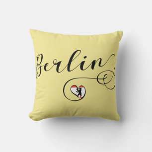 Berlin Heart Throw Cushion Kudde