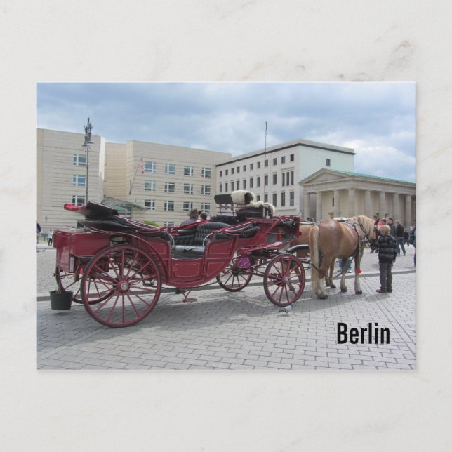 Berlin Horse and Buggy Vykort (Framsida)