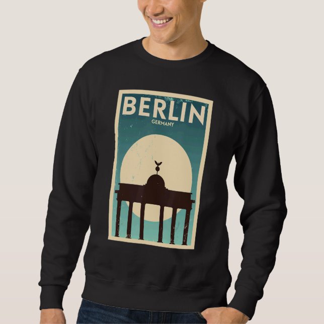 Berlin I Kärlek Berlin Berlin Berlin Lång Ärmad Tröja (Framsida)
