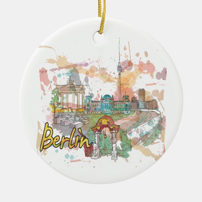 Berlin Julgransprydnad Keramik (Framsidan)