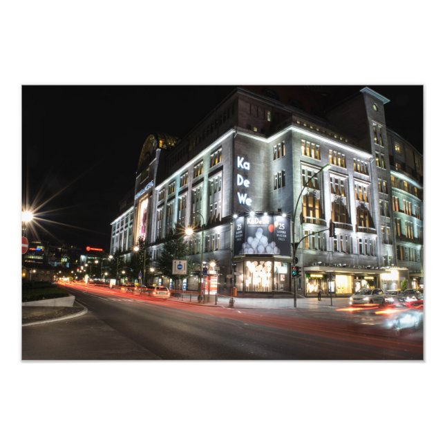 Berlin Kadewe Kaufhaus des Westens Fototryck (Framsidan)