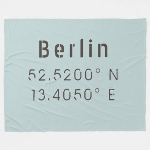 Berlin Latitude Longitud Fleecefilt