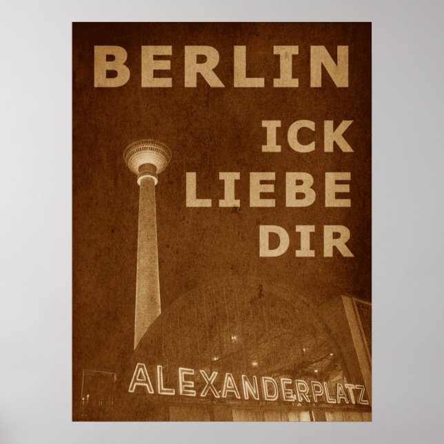 BERLIN LIEBE - orange Poster (Framsidan)
