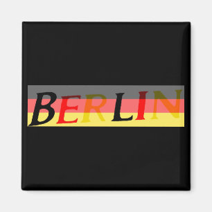 Berlin logotyp på tysk flagga magnet