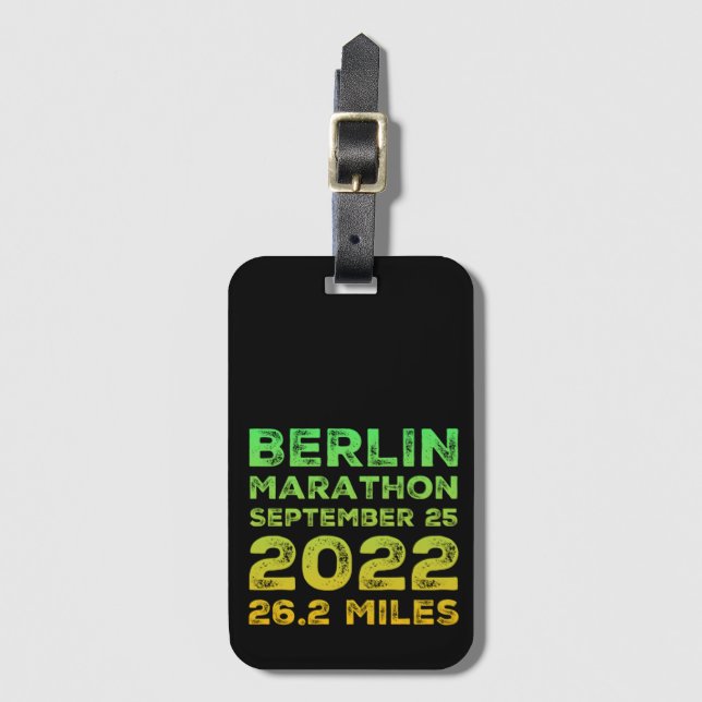 Berlin Marathon 2022 - Bagagemärken Bagagebricka (Framsida vertikal)