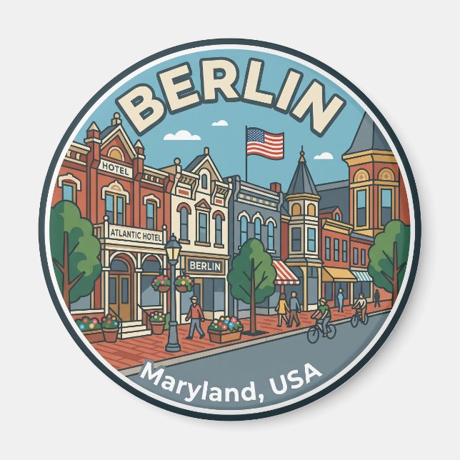 Berlin Maryland USA Magnet (Framsidan)