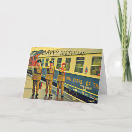 Berlin Military Train Birthday Card Kort