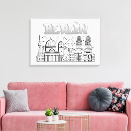 Berlin Minimalist Stretch canvas art