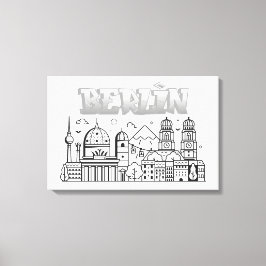 Berlin Minimalist Stretch canvas art