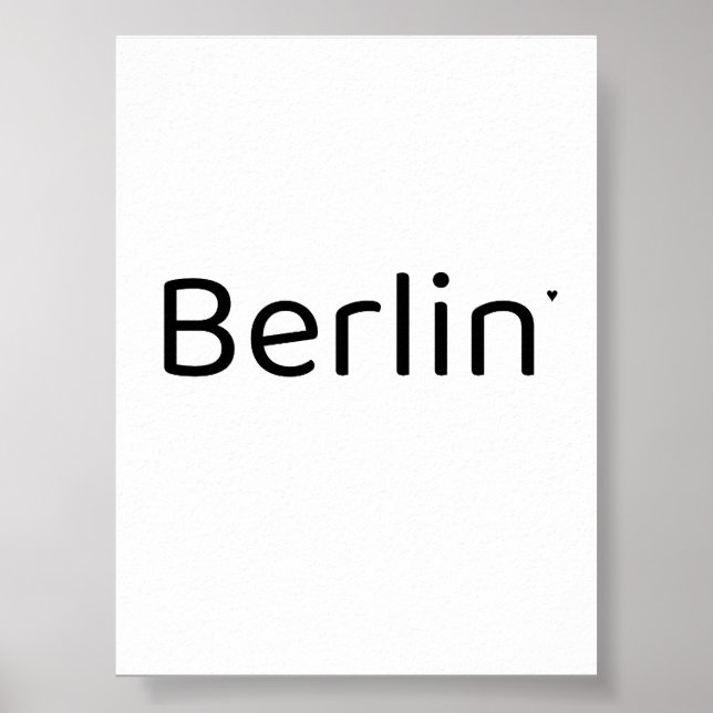 Berlin - minimalistic typography poster (Framsidan)