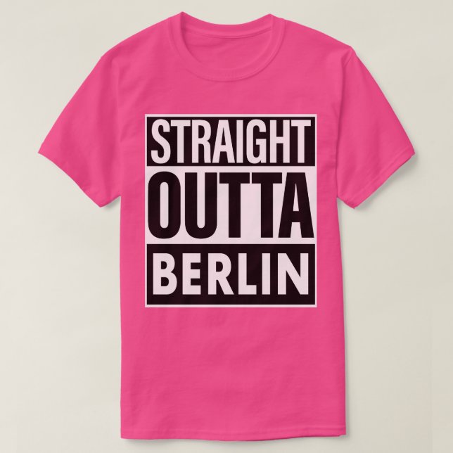 Berlin Namn Rak Outtaliga Berlin T Shirt (Design framsida)