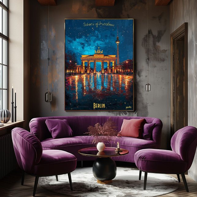 Berlin Nätter - Brandenburger Tor Reflektioner Poster (Skapare uppladdad)