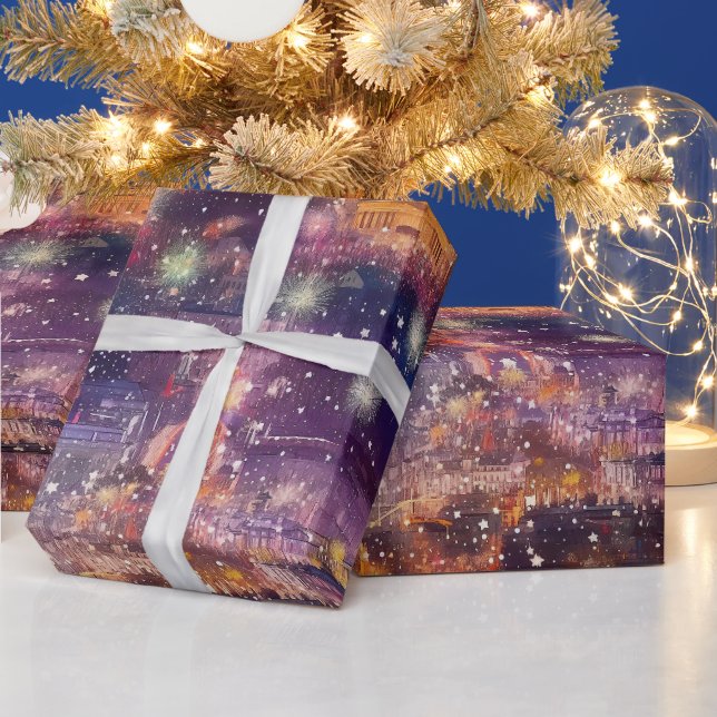 Berlin på jul och nyår i vattenfärger presentpapper (Helgdagar)